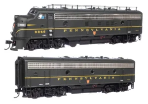 EMD FP7 & F7B Standard DC -- Pennsylvania Railroad EFP-15 #9846A, EH-15 #9846B (Brunswick Green, Keystone)