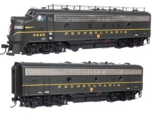 EMD FP7 & F7B Standard DC -- Pennsylvania Railroad EFP-15 #9846A, EH-15 #9846B (Brunswick Green, Keystone)