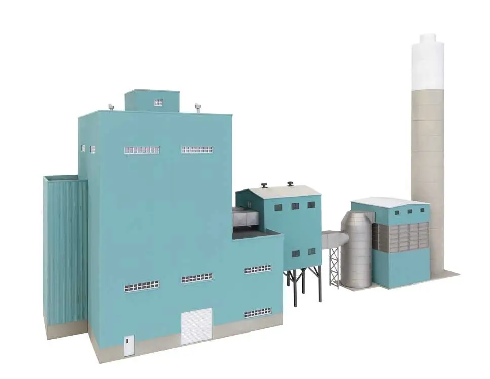 Lakefront Energy Power Plant with Dust Collector -- Kit - Walthers Cornerstone Part # 933-4172 - Image 3