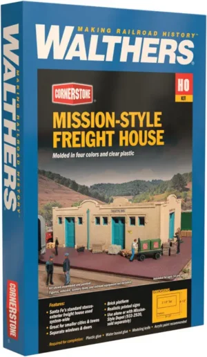 Mission-Style Freight House -- Kit - Walthers Cornerstone Part # 933-2921