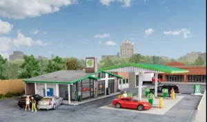 Modernized Gas Station -- Kit - Walthers Cornerstone Part # 933-3542