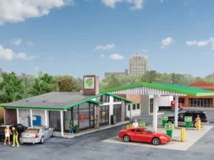Modernized Gas Station -- Kit - Walthers Cornerstone Part # 933-3542