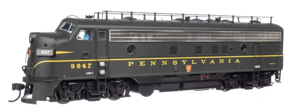 EMD FP7 Standard DC -- Pennsylvania Railroad #9847A (Brunswick Green w/Keystone unit numbers)