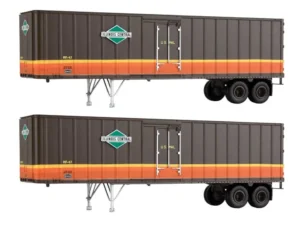 Flexi-Van 40' Trailer 2-Pack - Assembled -- Illinois Central (Diamond Logo, "U.S. Mail"; Side Doors)